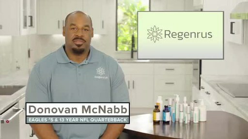 Former Philadelphia Eagles Quarterback and NFL Star, Donovan McNabb, partners with Regenrus. “After 13 years as an NFL quarterback, I understand how difficult it can be to find high-quality, all natural supplements. I found a 3-in-1 bundle by Regenrus, and it’s been absolutely life-changing!” said McNabb.